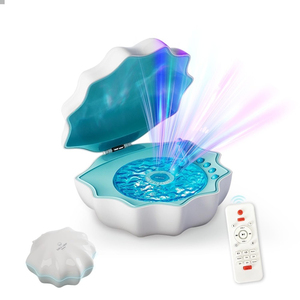 Ocean Wave Projector Light, Shell Night Light Built-in Bluetooth Sp... Fast Ship