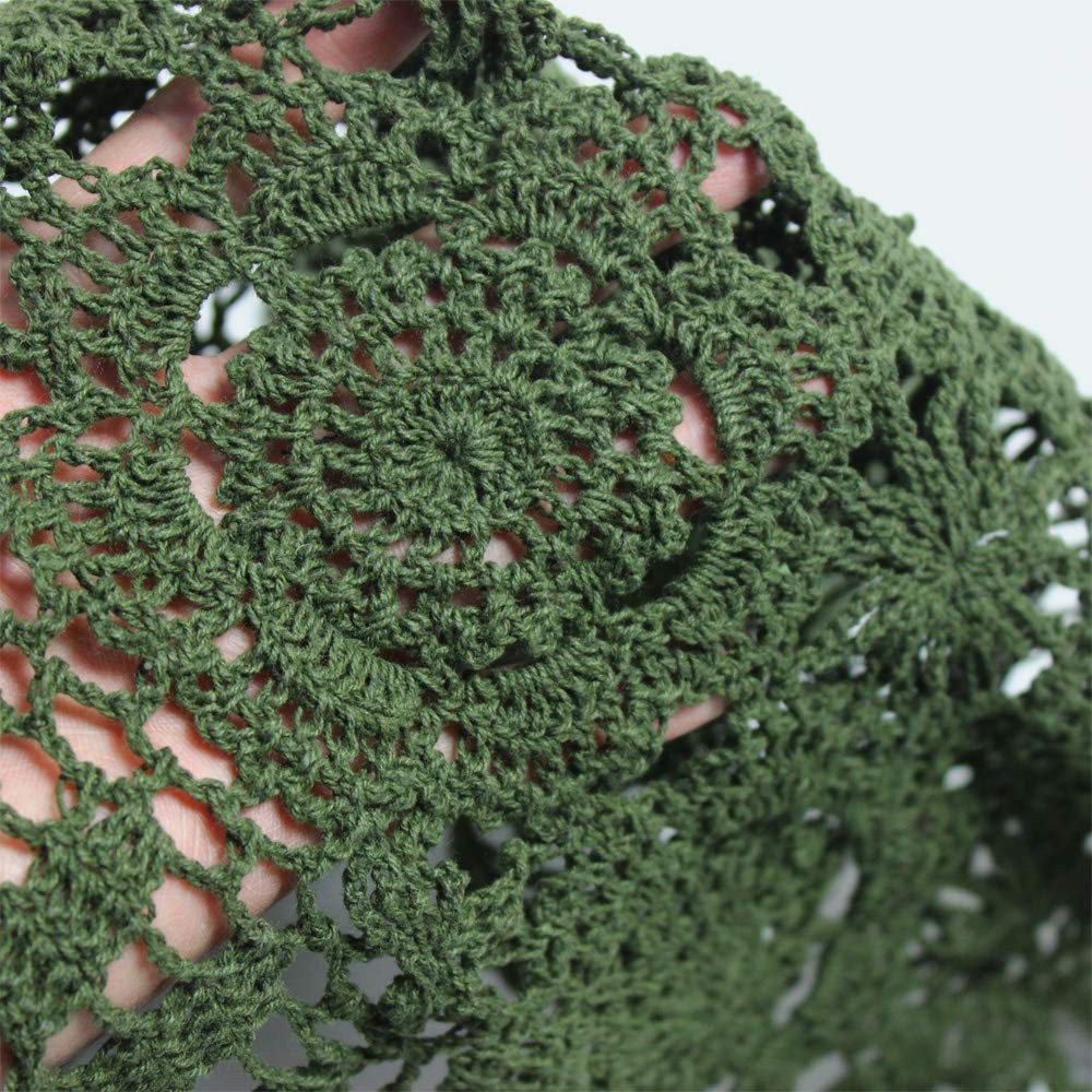 Cotton Handmade Crochet Lace Table Runner Olive Green Rectangle Coffee Table ...