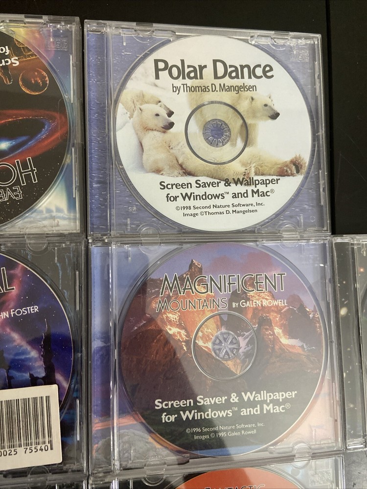 VTG Artwork Computer Lot 10 Second Nature Screen Savers Space Celestial Universe