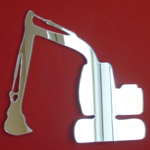 Excavator Shaped Acrylic Mirrors (Several Sizes Available) Bespoke Shapes Made