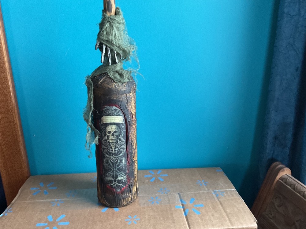 Apothecary Witch Potion Halloween Bottle Hand Made