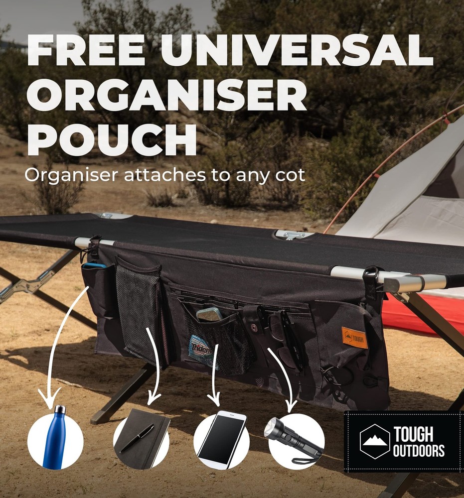 Evergreen Camping Cot XL - Cots for Sleeping - Foldable Camping Beds for Adul...