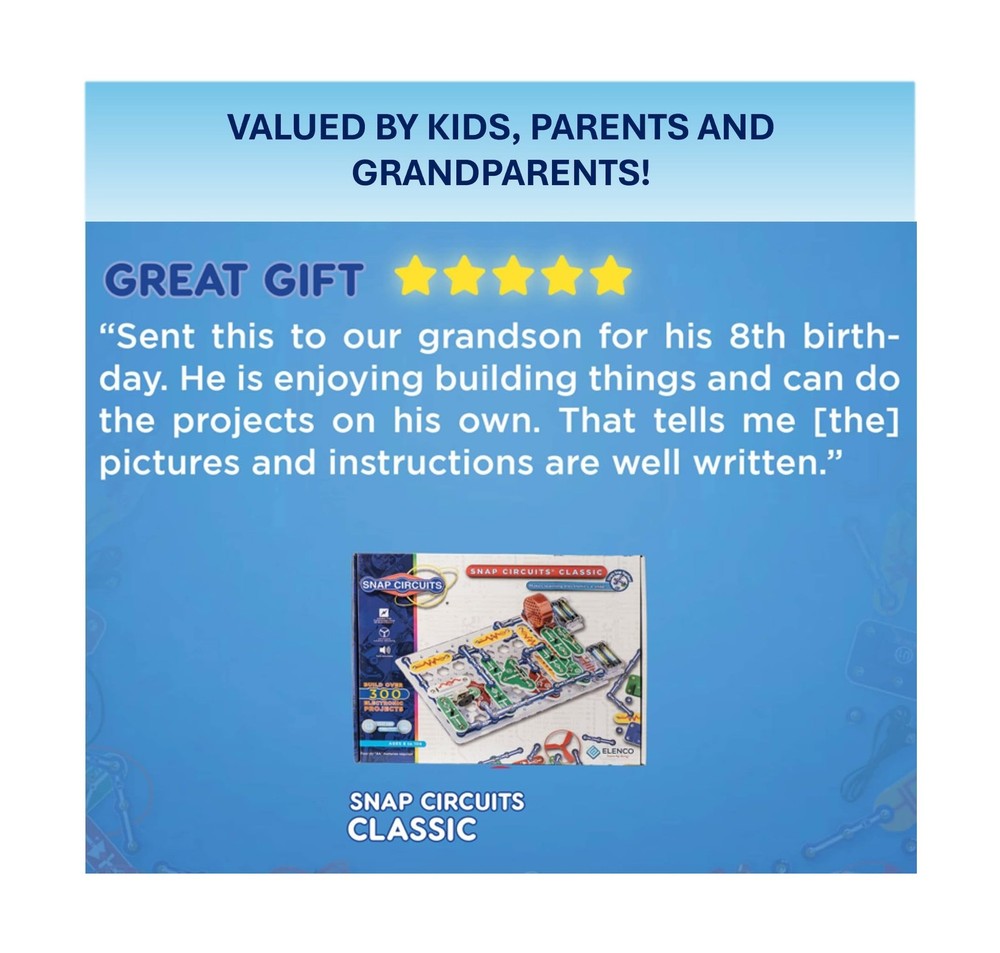 Snap Circuits Classic SC-300 Electronics Exploration Kit | Over 300 Projects ...
