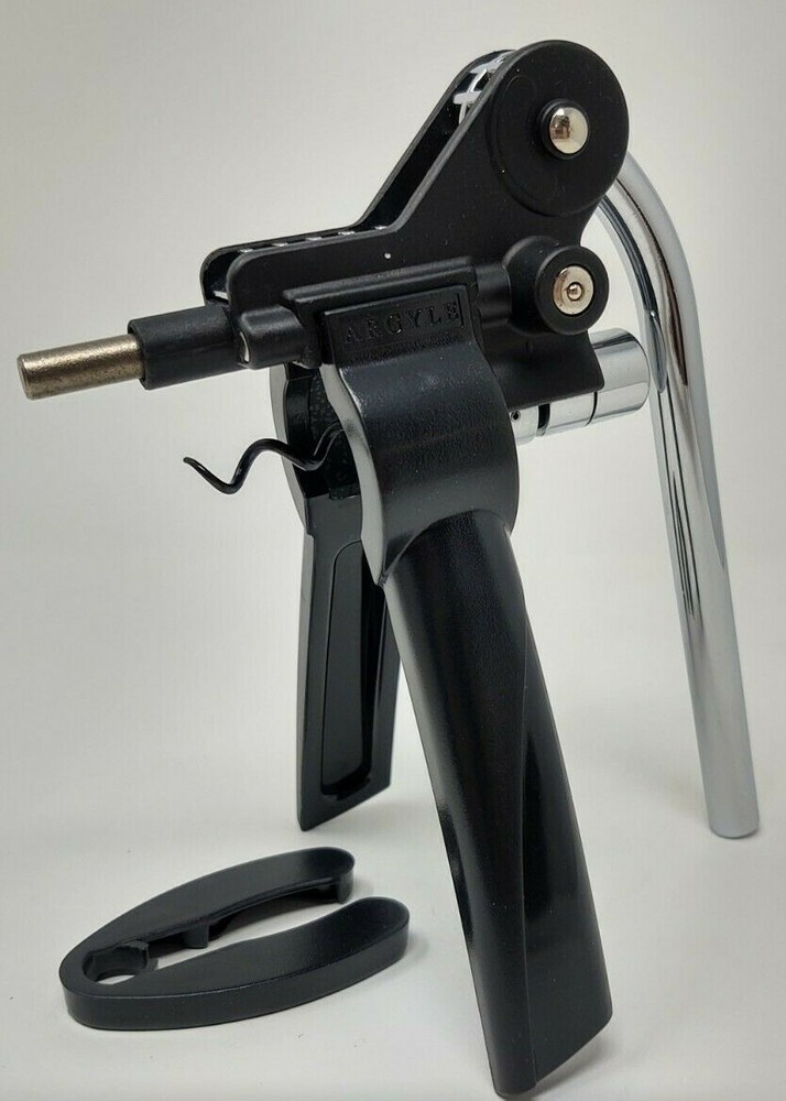 Metal Lever Pull by Argyle Wine & Bar Accessories (Includes a Foil Cutter)