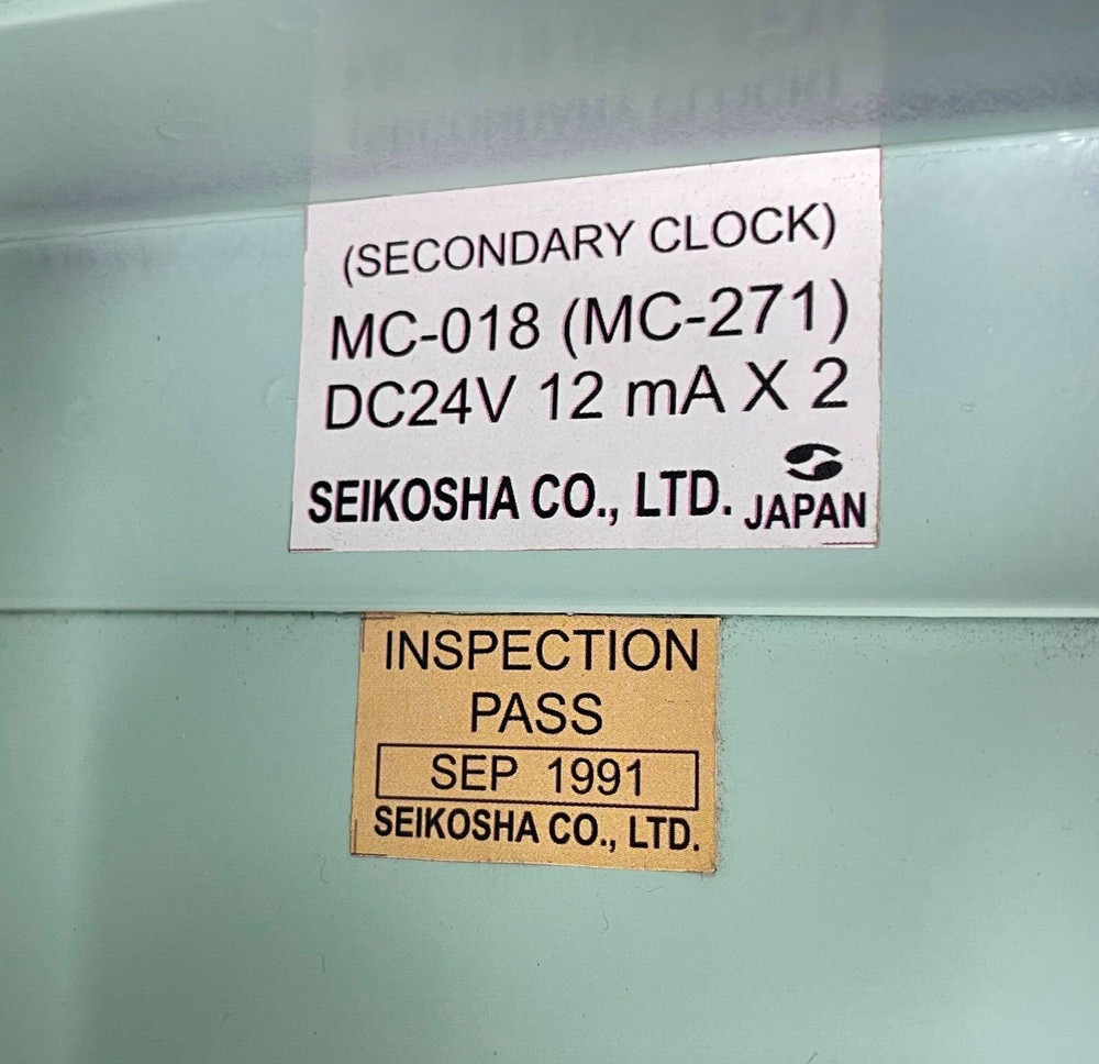MC-018 Seikosha MC-271 Both Dialer Clock Vintage Triangular Secondary SlaveClock