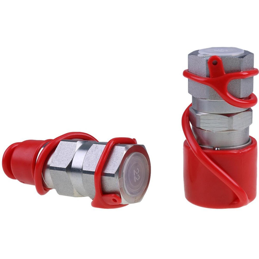 5/8" SAE Flat Face Coupler Set Hydraulic Quick Connect Fitting for Bobcat Cater