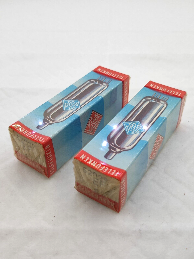 Telefunken EF85, NOS NIB, sealed, same codes, perfect pair