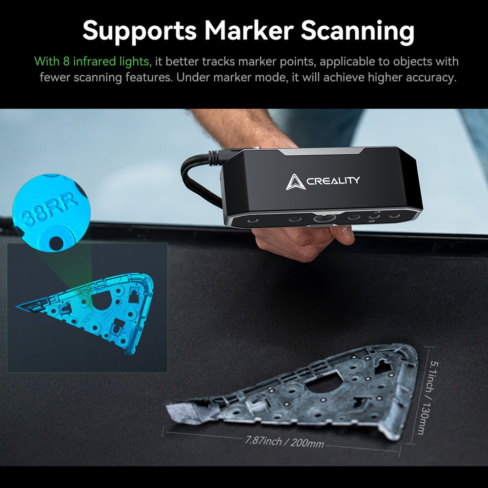 Creality CR-Scan Otter 3D Scanner 20FPS Scanning Speed 10-2000mm Range N7B2
