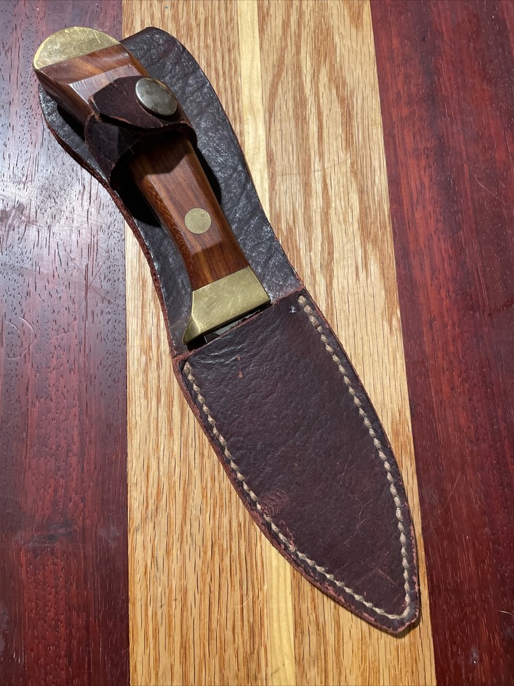Custom Handmade MARCOU Knife Numbered Orig Sheath Drop Point