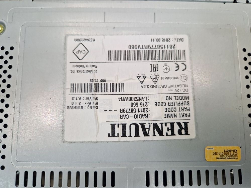 Radio/Navigation Screen Combination Suitable for Renault Trafic III