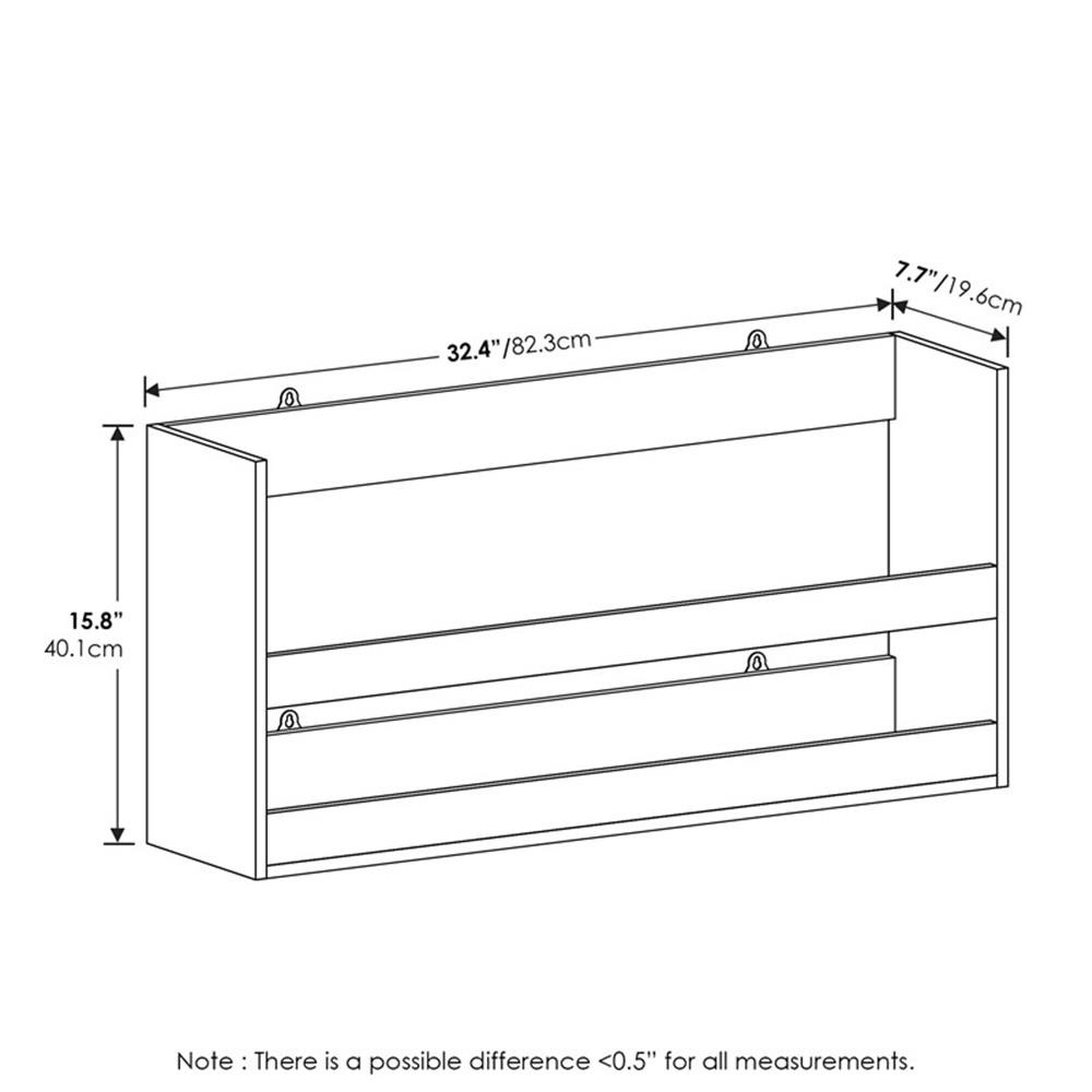 Pemberly Row Multipurpose Wall Mounting Storage Shelf in White