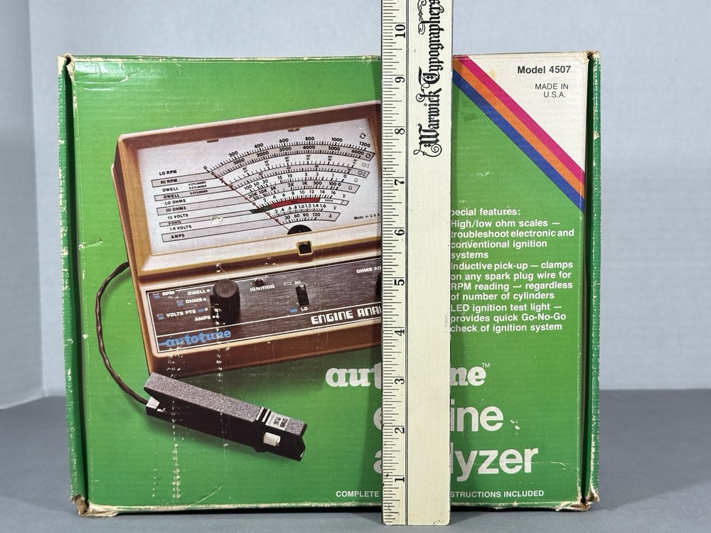 VINTAGE Engine Analyzer Model 4507 Complete w/box 1982 USA Made