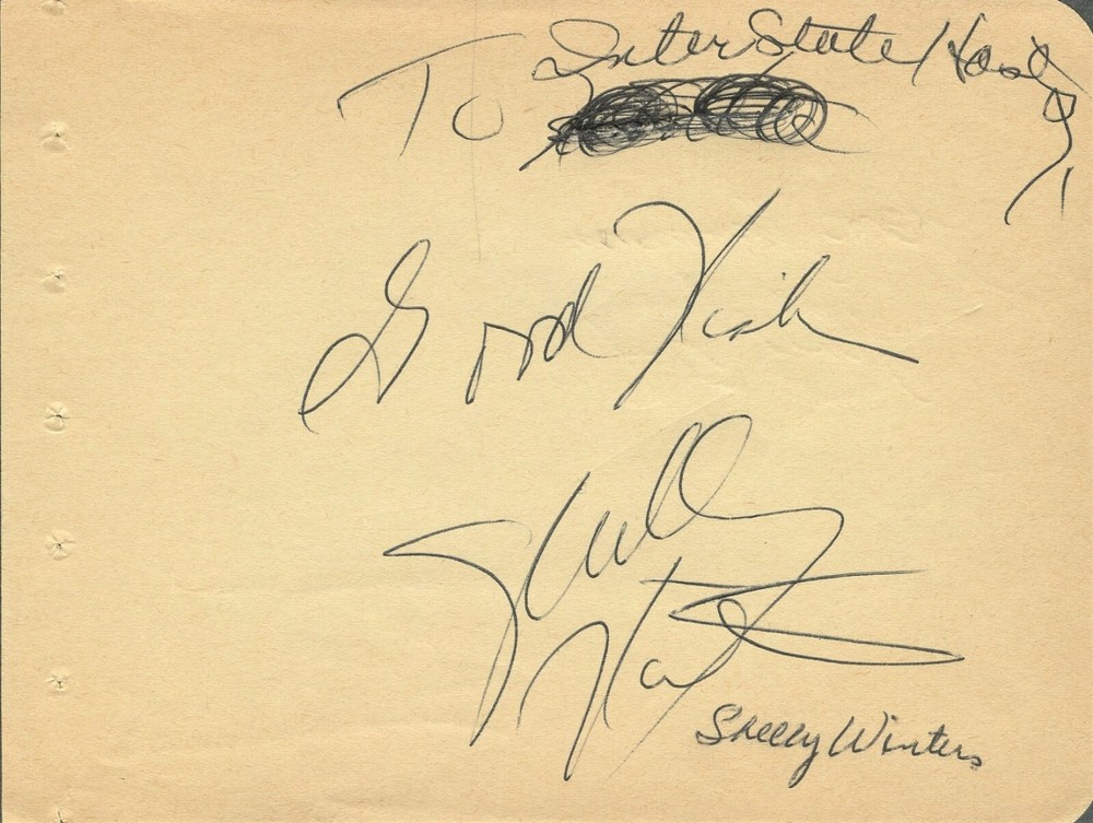 Vintage SHELLEY WINTERS + Mystery Autograph