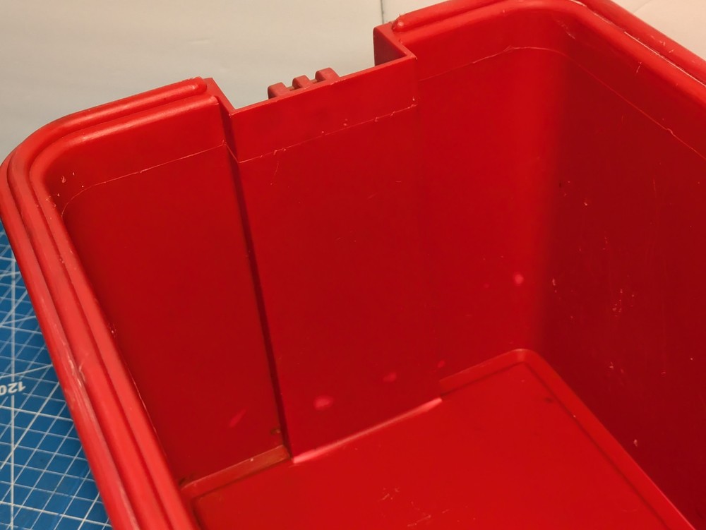 Snap On Tools 2 Tray Poly Toolbox KRW200R, Red & Black, With Removable Strap