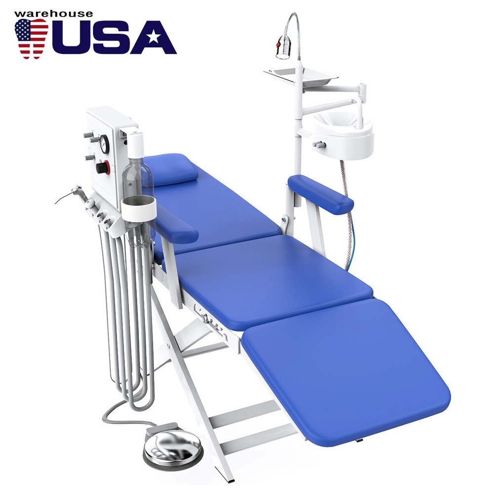 Dental Unit System Built-in Air Compressor Curing Light / Portable mobile chair