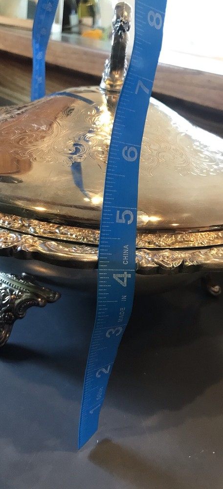 Vintage Silver Oneida 2 Quart Lidded Footed Casserole