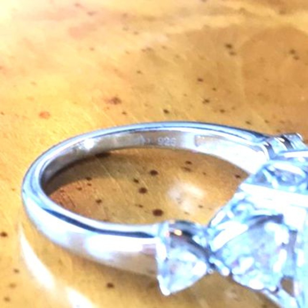 Natural White Topaz Sterling Silver Ring Size 7