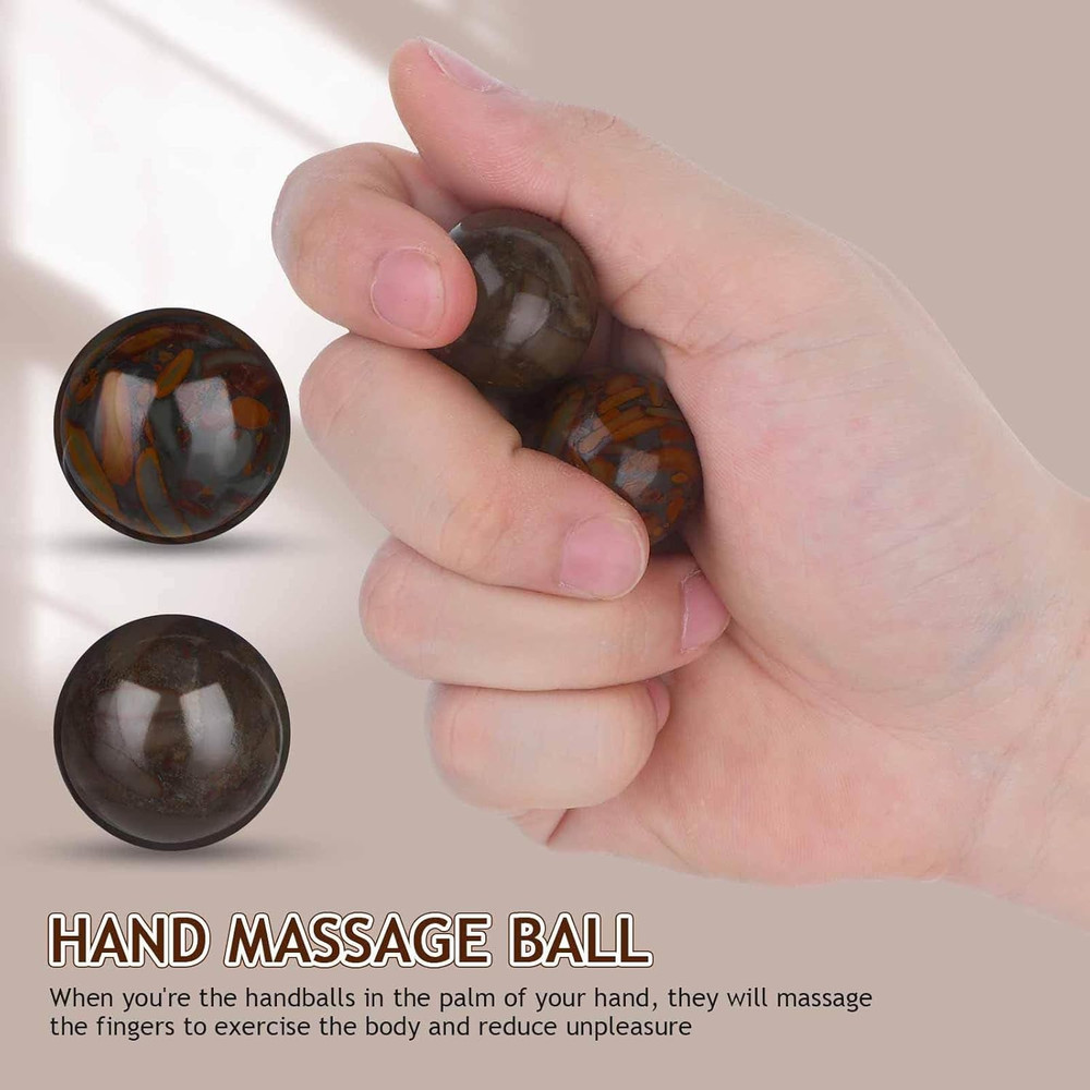 2Pcs Hand Rolling Balls Massage Handballs Training S Baoding Stress S Chinese S