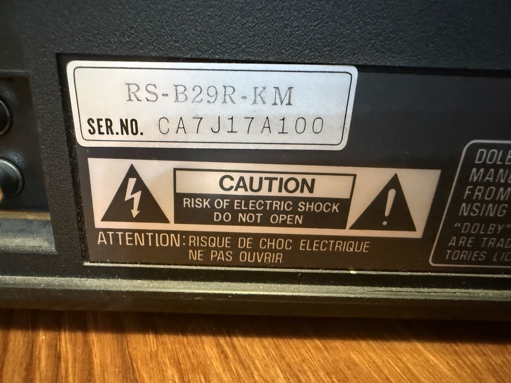 Technics RS-B29R Stereo Cassette Deck Auto Reverse Dolby-Tested Powers On & Runs