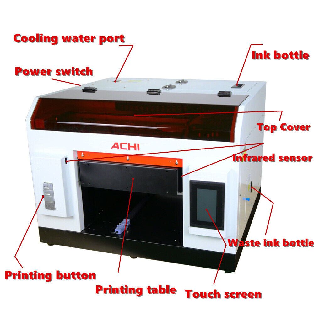 A3 UV Printer Eps 1390 Nozzle Cylindrical Embossed Printer support Glass Metal