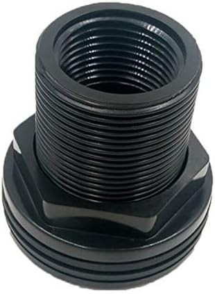1" Bulkhead ABS Threaded x NPT Standard 2-Pair (4-Pack) NBR Black