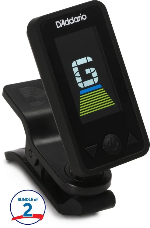 D'Addario Eclipse Clip-on Tuner 2-pack
