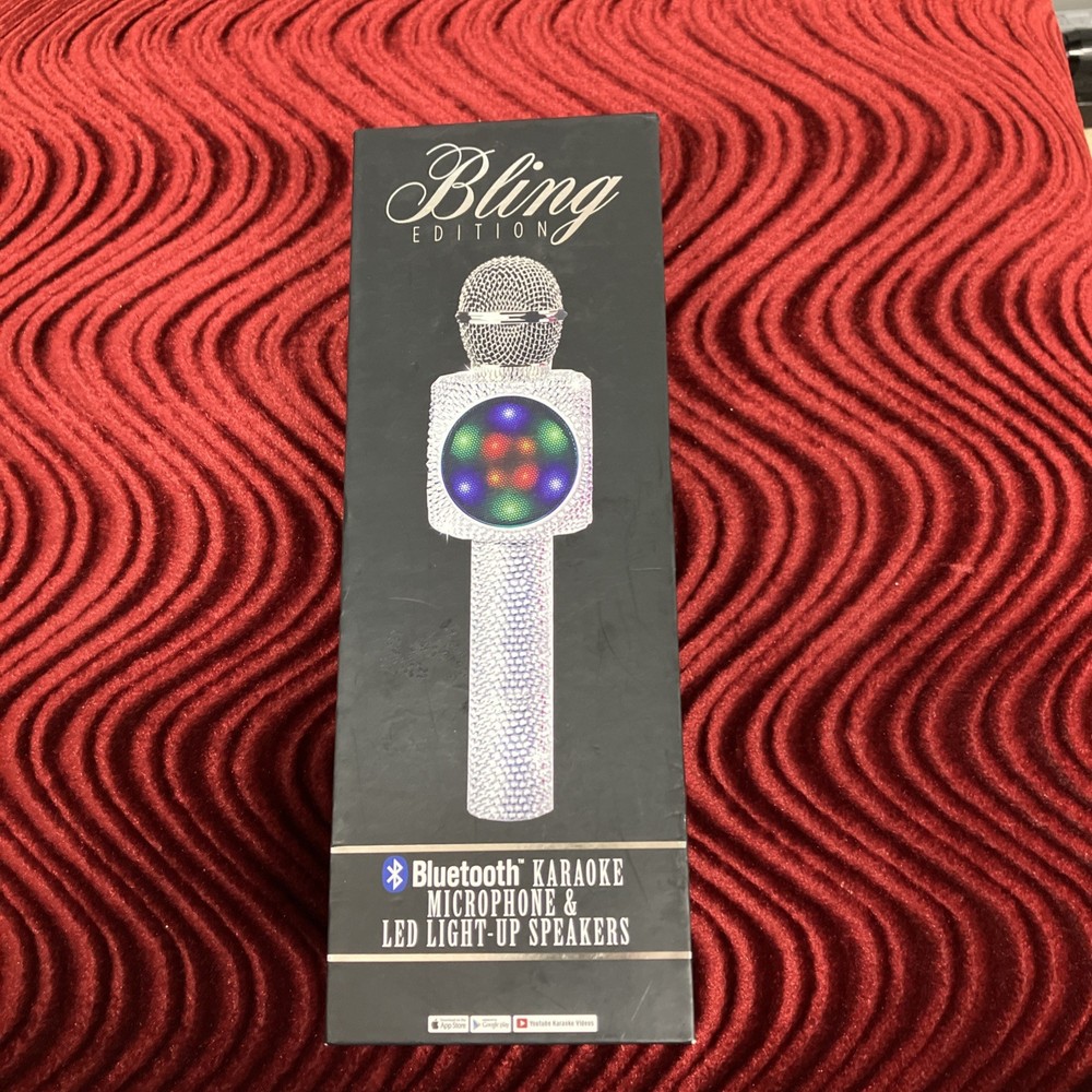 Bling Edition Bluetooth Karaoke Microphone LED Light-Up Speakers