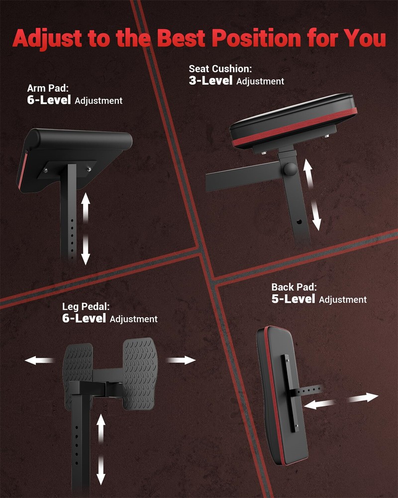 🔵Home Gym Machine, Multifunctional Workout Equipment with 150 Lbs Weight Stack