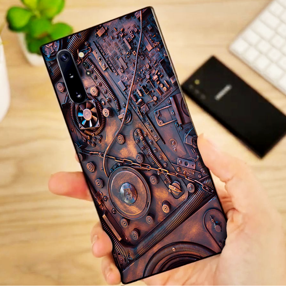 Skins Decal Wrap for Samsung Note 10 Plus Steampunk Metal Panel Vault Gear