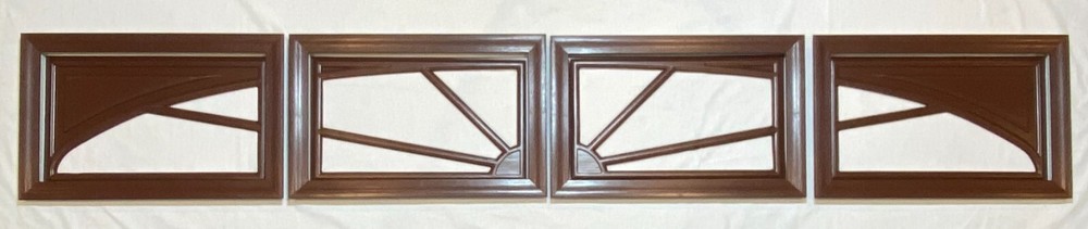 Mahogany Amarr Garage Door Window Kit Short Panel Frame Insert Gril Glass Option