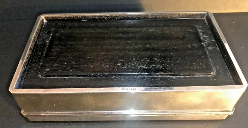 Antique 970 Silver Asian Cigarette Box
