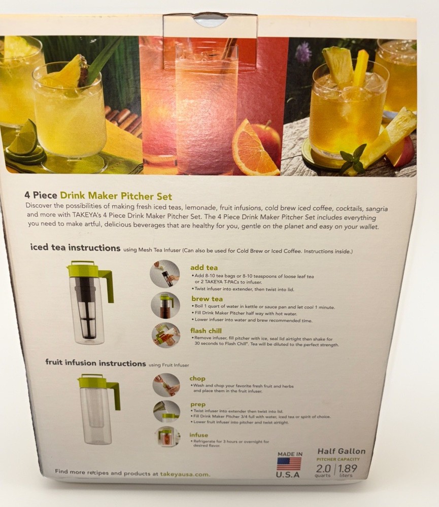 Takeya 4 Piece Drink Maker Pitcher Set