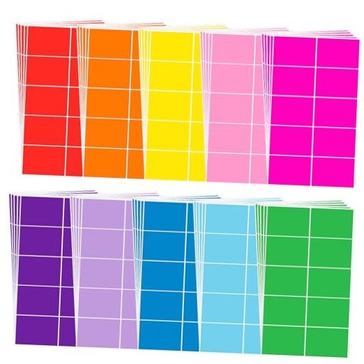 Pieces Colored Labels Stickers 3 x 2 Inch Rectangular Moving Labels Large 500