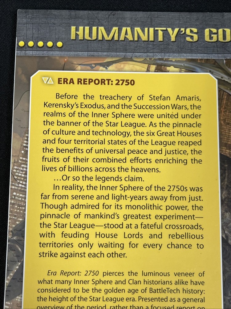 BattleTech Era Report 2750 Sourcebook OOP Catalyst - VG 2012