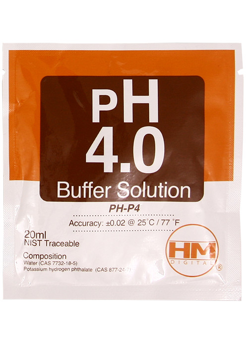 HM Digital pH 4 Buffer solution 20 pack