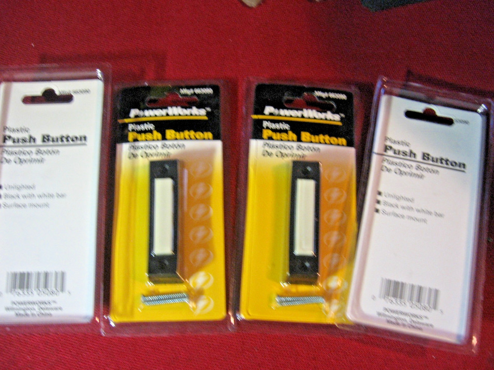 2 DOORBELLS  PUSH BUTTON  UNLIGHTED IVORY SURFACE MOUNT