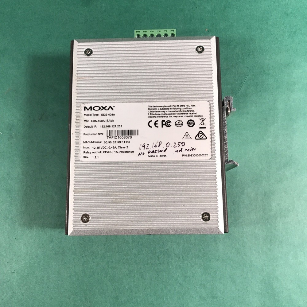 MOXA model EDS-408A Managed Ethernet Switch