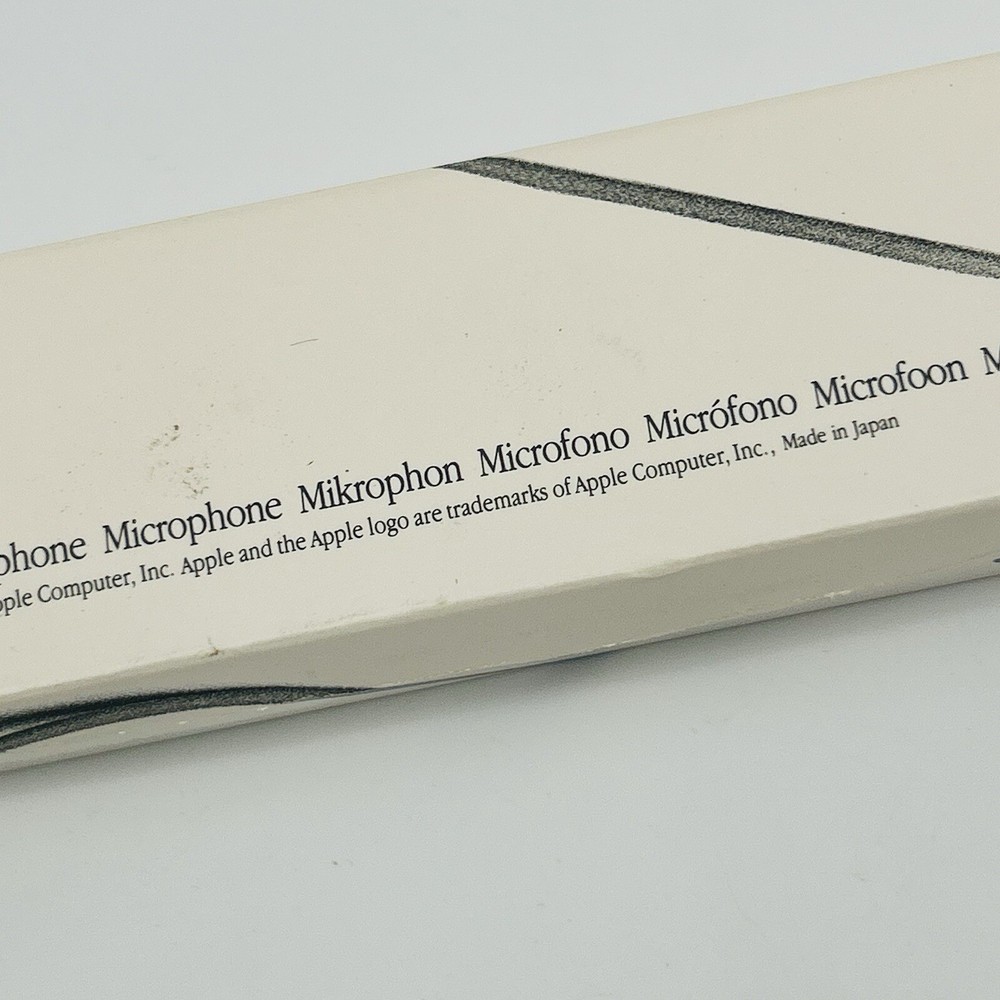 VINTAGE 1990 Apple Microphone Original Box Apple Computer Mic Electronics NEW