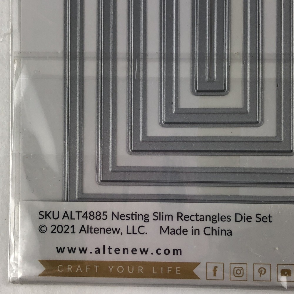 Altenew Nesting Slim Rectangles Dies Set Slimline New