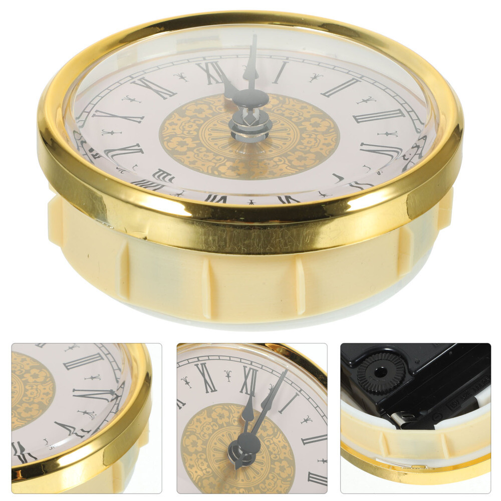 Miniature Clock Mechanism Replacement Insert with Movement Face