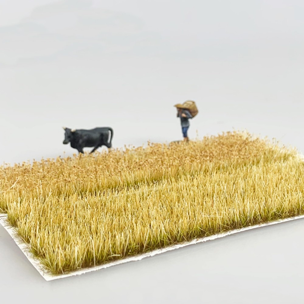 2 Boxes Static Rice Field Grass Model Rice Field Scene Railway Artificial Gra...