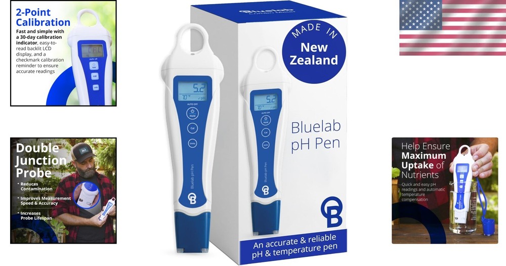 Easy Calibration Waterproof pH Tester - Maximize Nutrients & Growing Potential