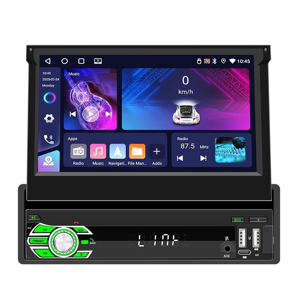 Universal Double Din Car Stereo Wireless CarPlay Android Auto GPS Backup Camera