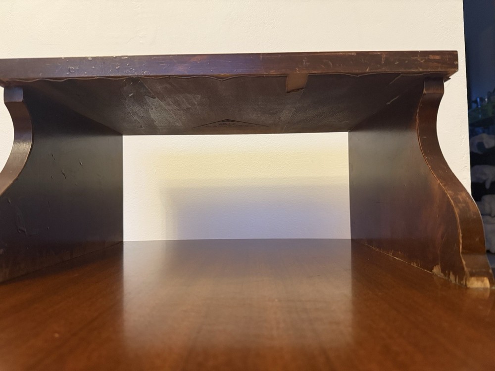 Vintage Mid-Century Mersman 7706 Two-Tier Rolling Step End Table