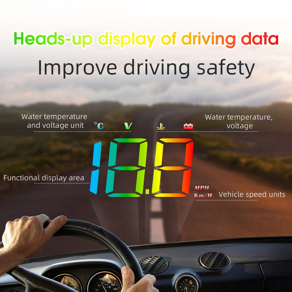 Heads-Up Display Car Digital Speedometer Windshield Projector With Speed SZKC