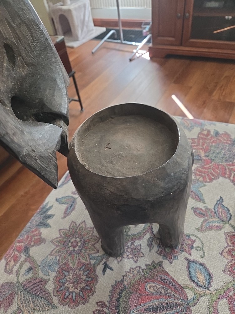 Handcrafted Wooden Incense Burner Elephant