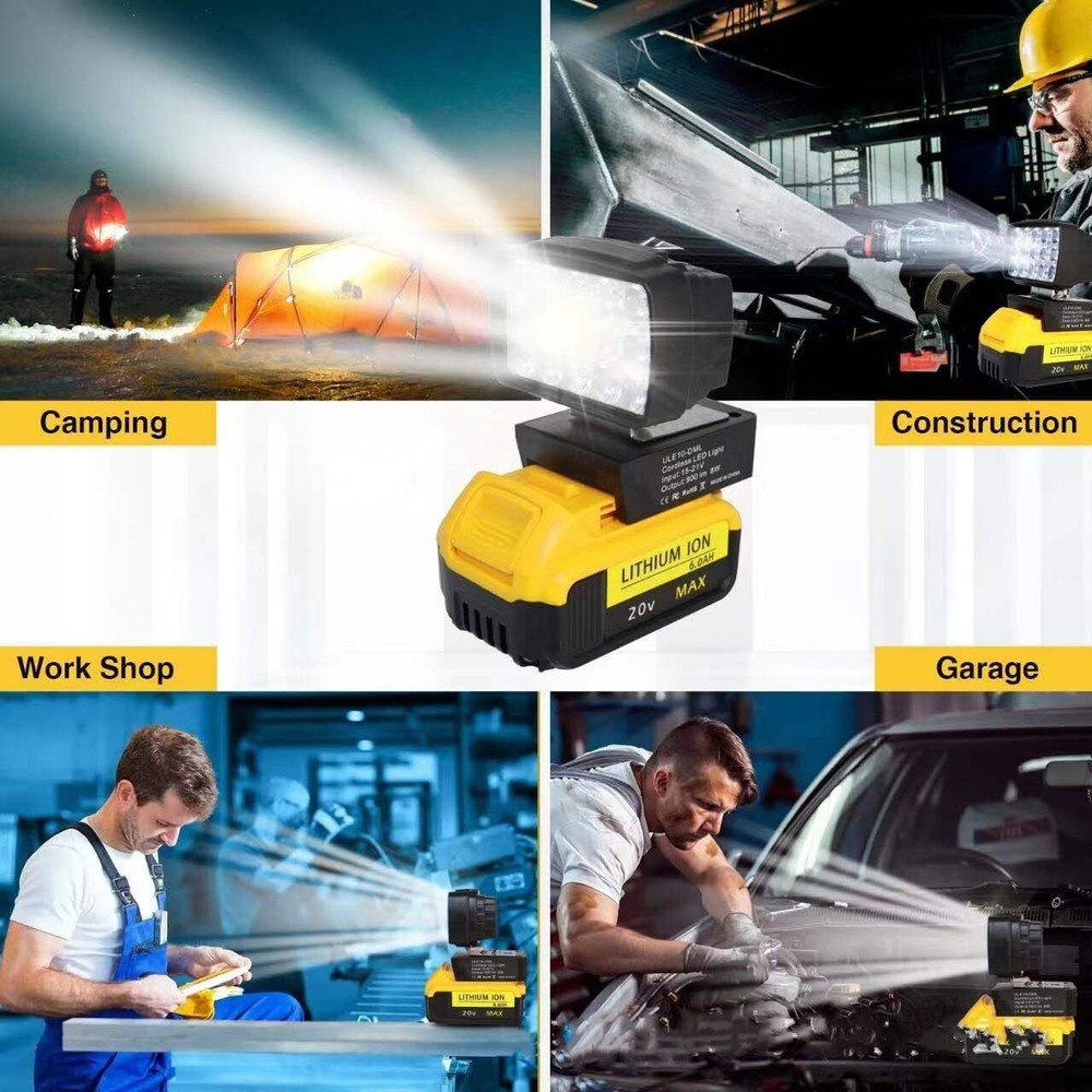 Work Light for Dewalt / Milwaukee Batteries
