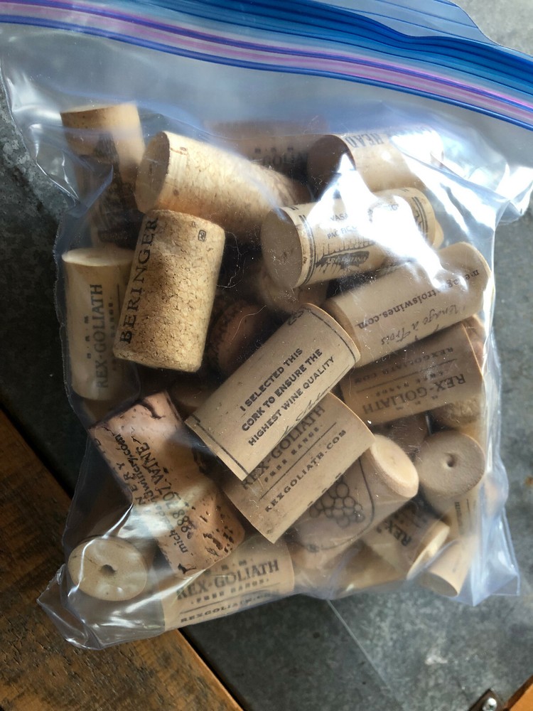 Lot of 38 used wine corks - assorted brands