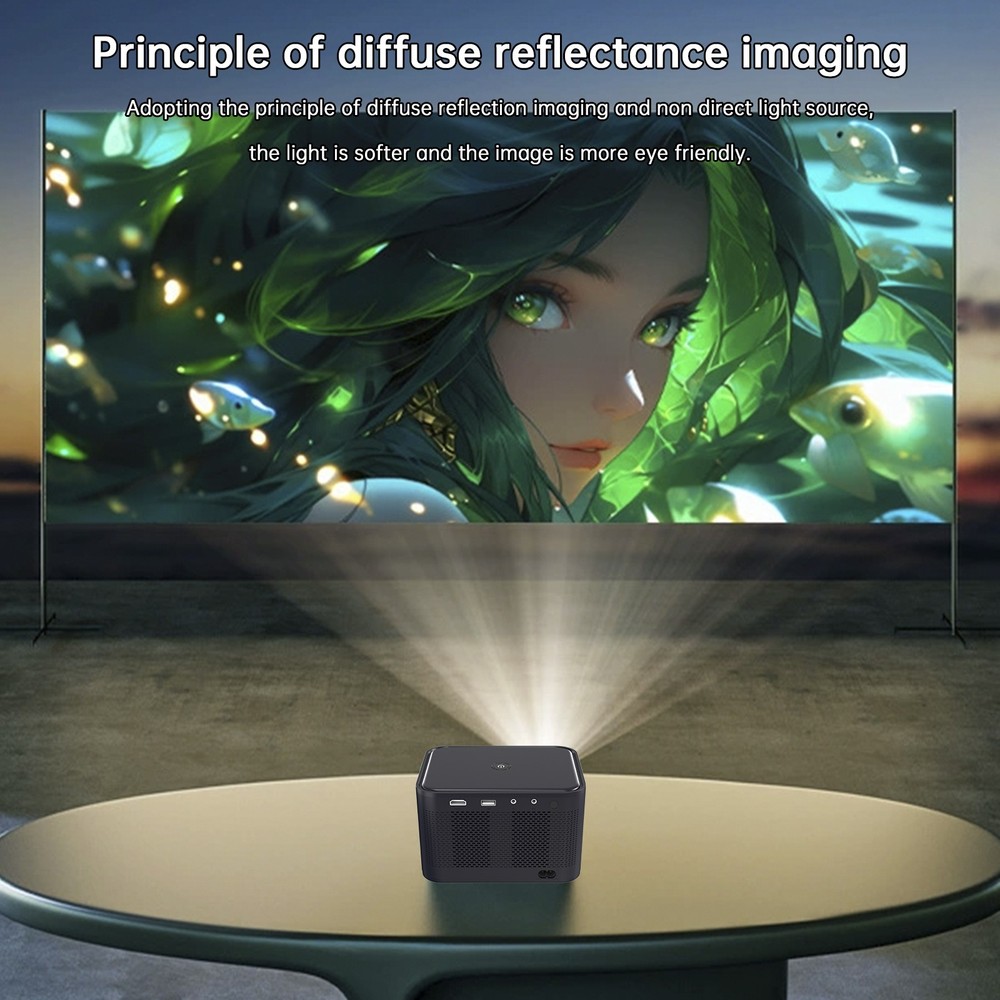 🚀4K Projector Smart Android Projector Smart Voice Dual Frequency HD Projector