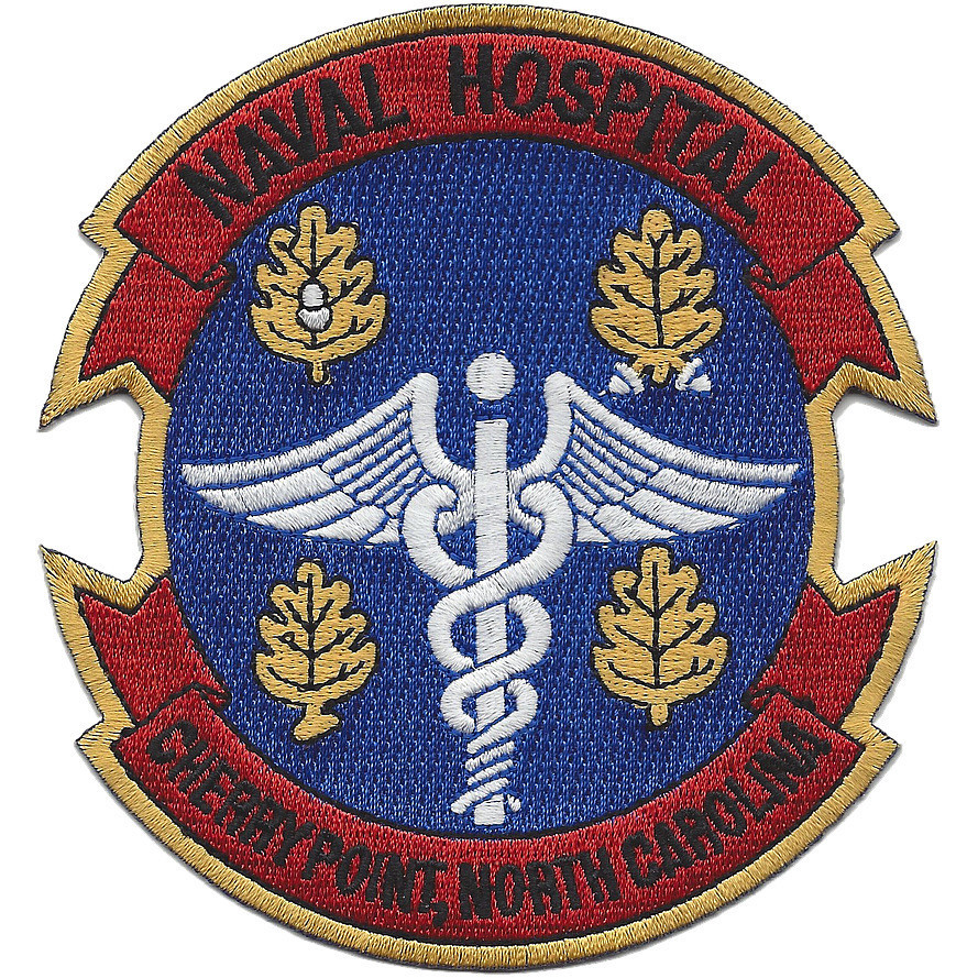 4.5" NAVY NAVAL HOSPITAL CHERRY POINT EMBROIDERED PATCH